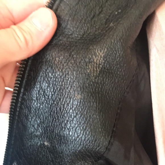 Vintage, classic, Leather U.S.A., fitted jacket, black with white racing bands. - Picture 5 of 8